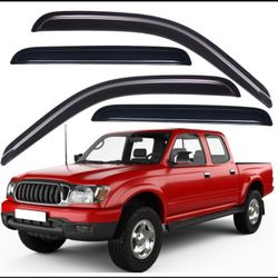 Lightronic Visors Vent , 4-Pieces Set, Fits 2001-2004 Toyota Tacoma, Double Cab Pickup