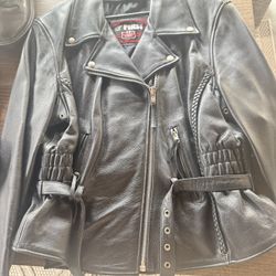 Leather Woman’s Motorcycle Jacket 