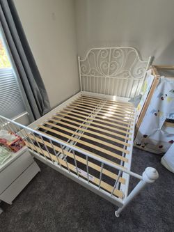 Ikea Queen Bed Frame Plus Mattress