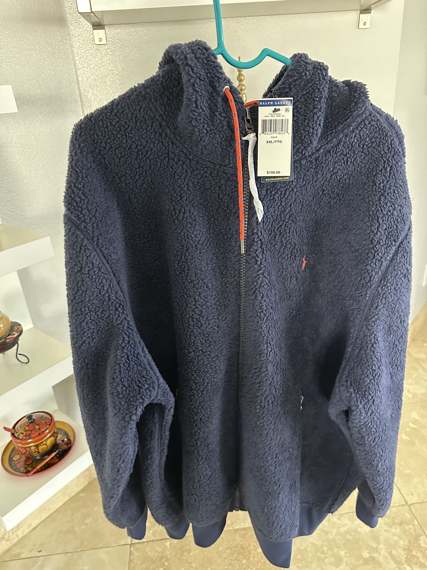 POLO Ralph Lauren Full Zip Fleece Jacket Men’s XXL Navy Blue