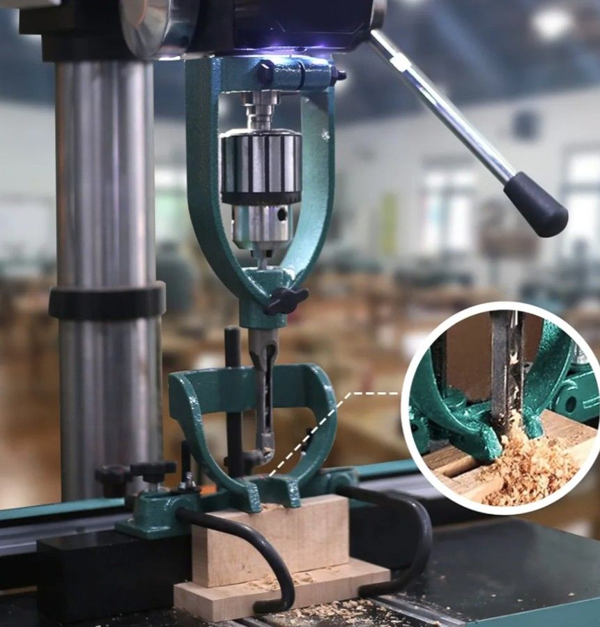 2.56" Drill Press Mortising Attachment + 4 chisels