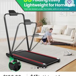 2.5Hp Treadmills For Home, 3 In 1 Folding Treadmill Walking Pad Treadmill Under Desk For Home Office