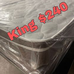 New King Plush Pillow Top/ Colchones 