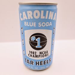 1982 NCAA Tarheels Carolina Blue Soda Can *Empty*
