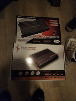 New Amps With Warranty 6000 Watts Is 1800 Rms  Power Acoustic $130.     Or. 1600x4 Power Acoustic For 