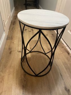Modern Marble Top Accent Table