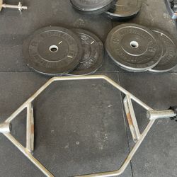 Hex/shrug Bar And Weights 