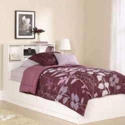  Headboard With Storage Drawer,New Twin Size Pillow Top Bed