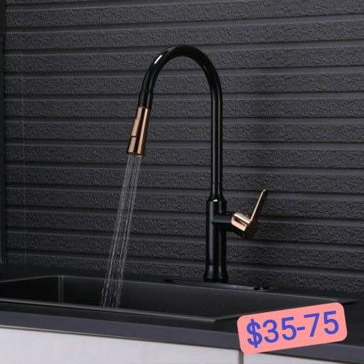 Pull Down Single Handle Kitchen Faucet with Accessories (Part number: YYT078BL-D)