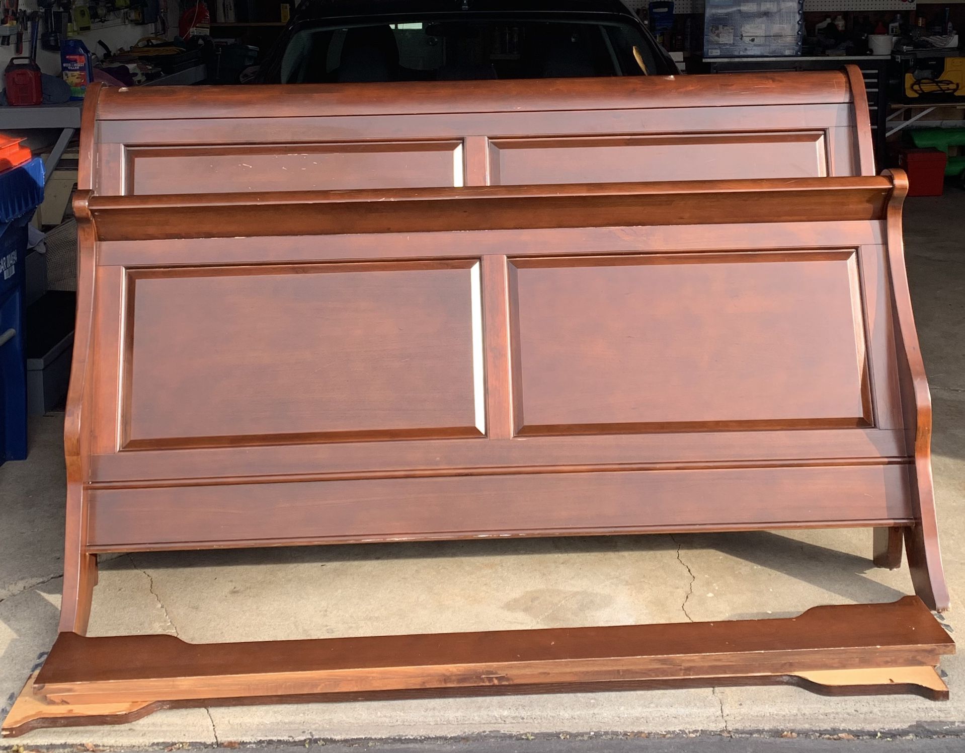 FREE King Sized Cherry Wood Bed Frame 