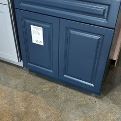 30" Navy Blue Raised Panel Bathroom Vanity $269