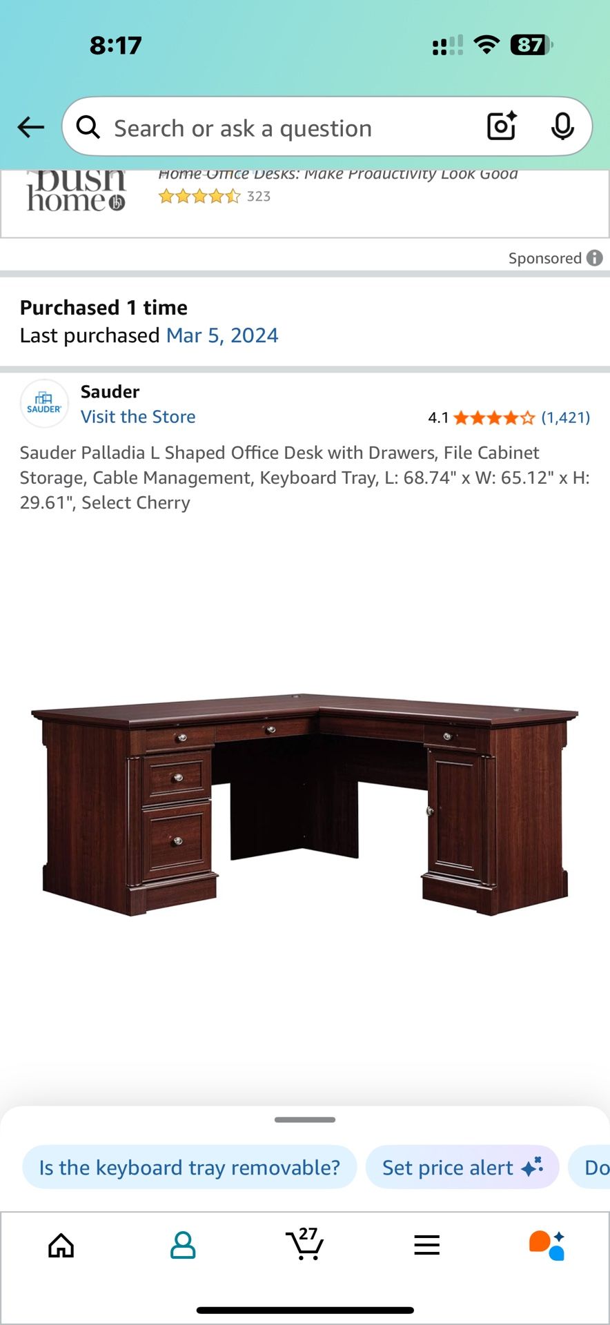 Executive Desk And Cabinets