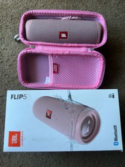 NEW-JBL  Flip 5 Bluetooth Speaker Pink with Case