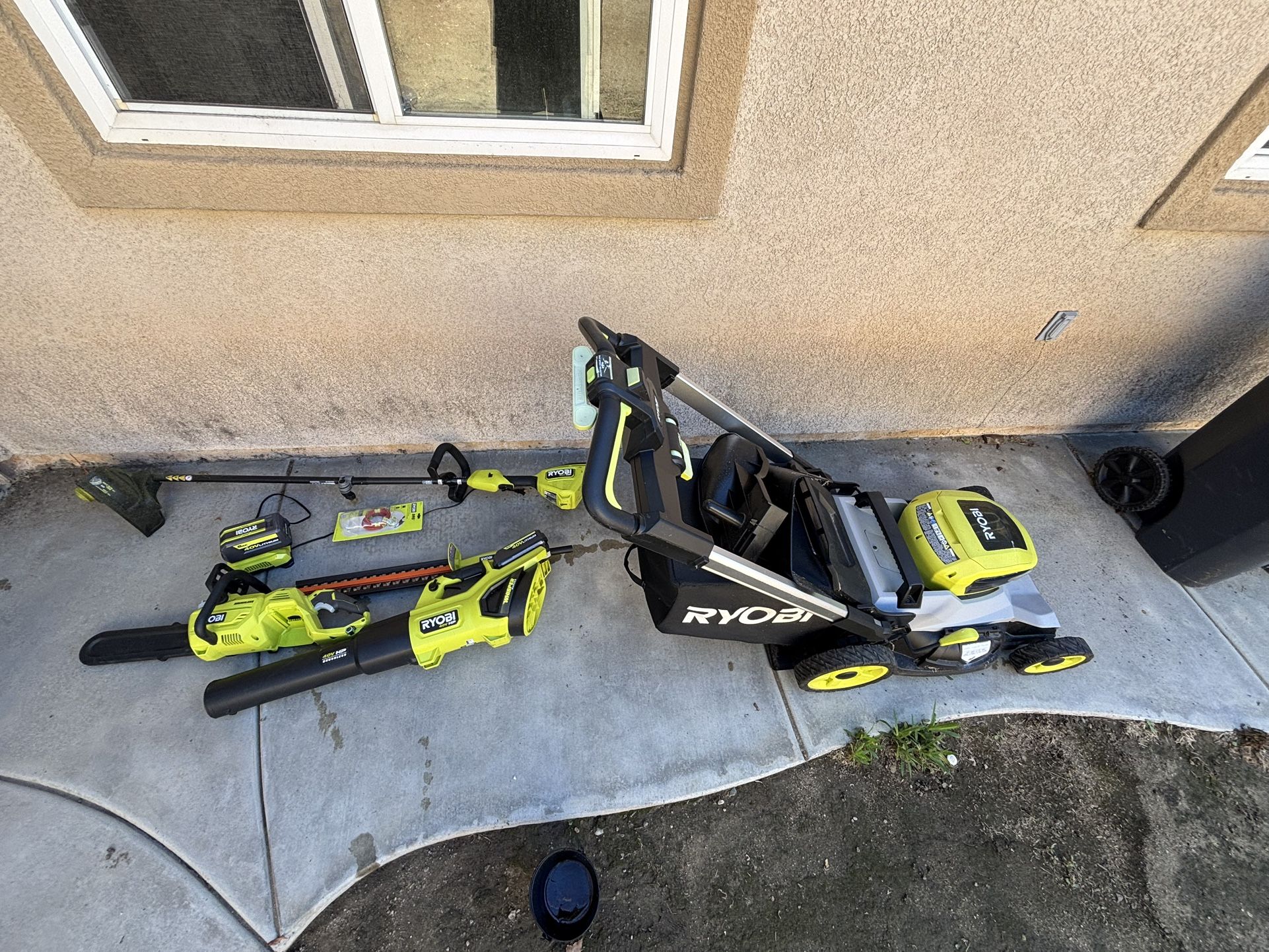 Ryobi 40V Lawn Mower And Weed Wacker