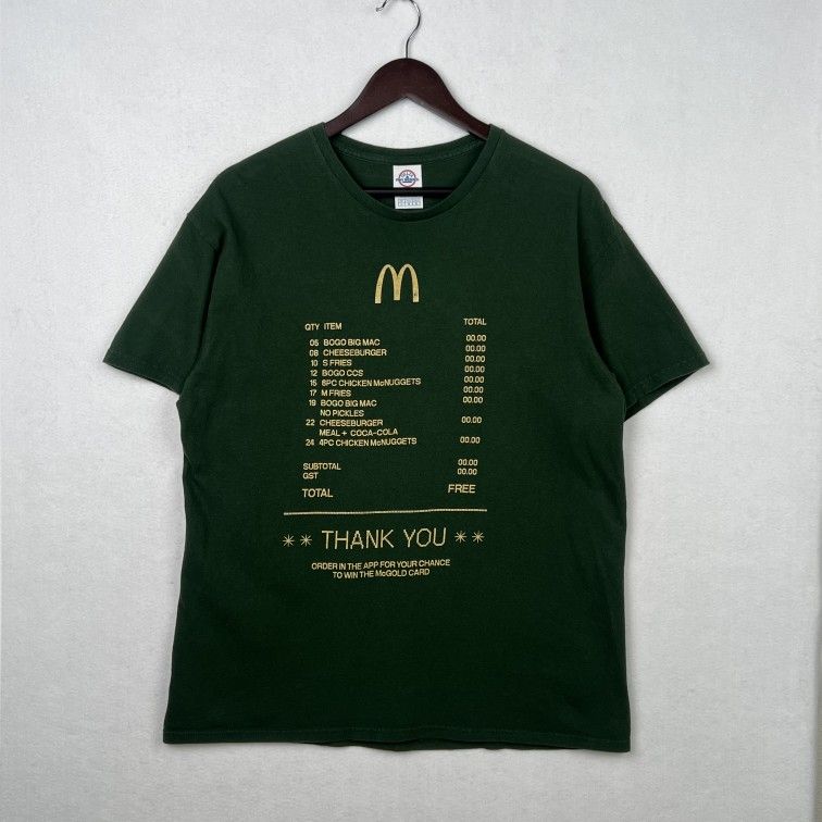Vintage Y2K McDonalds Gold Card T shirt men's large