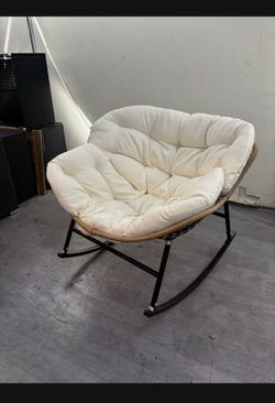Brand New assembled Papasan Rocking Chair