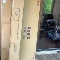 Bed Frame Bobs Discount Beige Queen Size