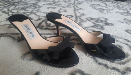 Jimmy Choo black sandal with Mid  Heels, size 7
