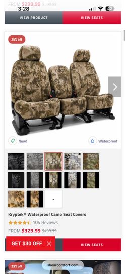 2000 Toyota Tacoma Kryptek® Waterproof Camo Seat Covers