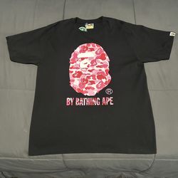 Black And Pink Bape Shirt Large 