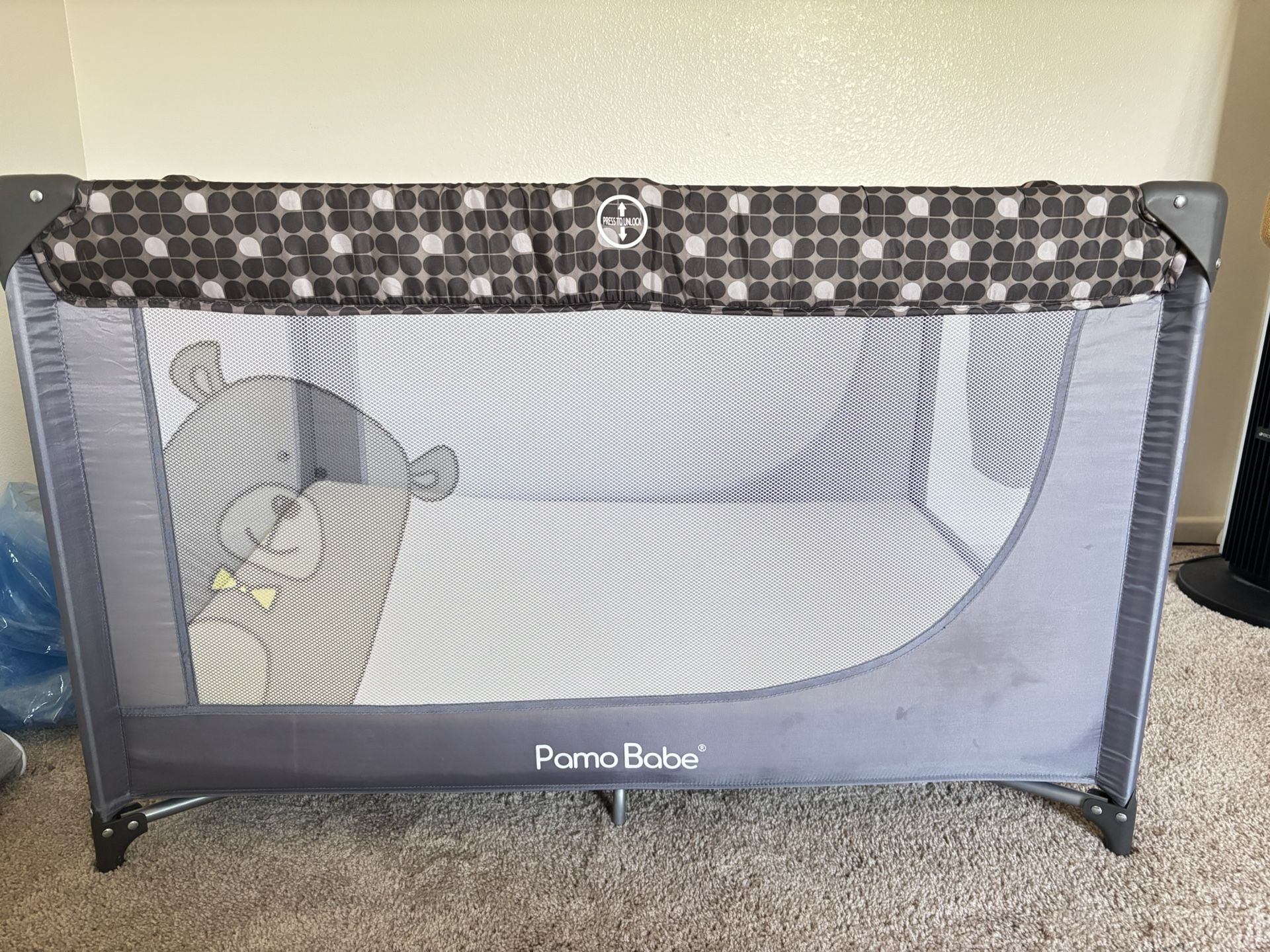 Pamo Babe Portable  Crib And playpen With Mattress 