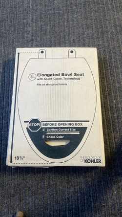 Biscuit Kohler toilet seat