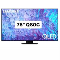 SAMSUNG 75-Inch Class QLED 4K Q80C Series Quantum HDR+, Dolby Atmos Object Tracking Sound Lite, Direct Full Array, Q-Symphony 3.0, Gaming Hub, Smart T