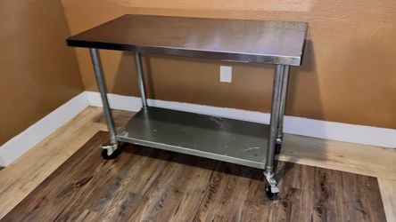 Stainless Steel Work Table with Casters