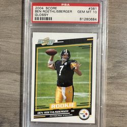 Ben Roethlisberger Card Steelers Rookie Graded