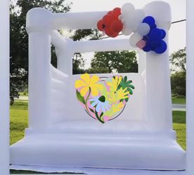 10x10 white bounce house