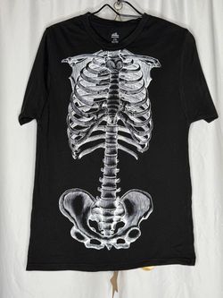 Black Skeleton Graphic Halloween T-Shirt