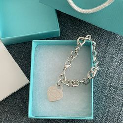 Tiffany heart tag charm bracelet