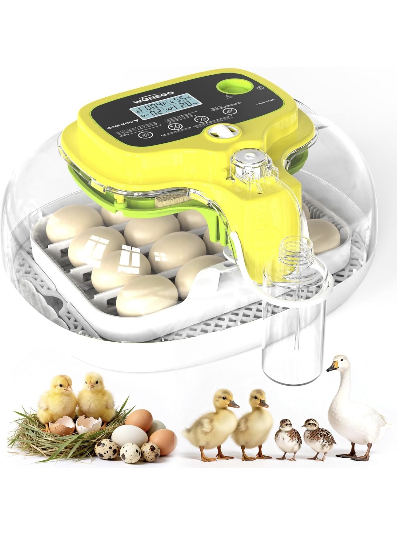 New-Incubators for Hatching Eggs, 2026 Upgraded 16 Eggs Incubator with Automatic Turner, Digital Temperature Control & Humidity Display and Led Candle