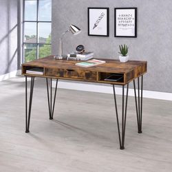 Simple Industrial Style Desk In Nutmeg Finish!! Best Deal!