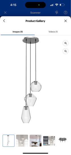 Light Pendant Chandelier with Glass Shades