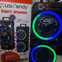 2x8" PORTABLE SPEAKER With LED Light