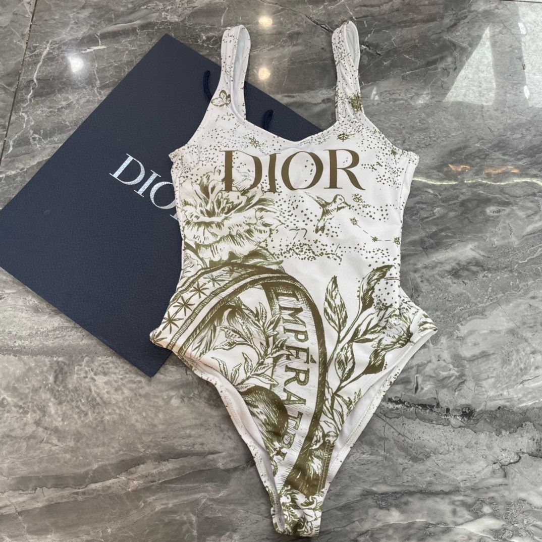 Christian Dior One Piece Swimsuit White