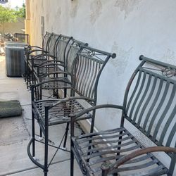 Heavy Outdoor Duty Metal Barstools