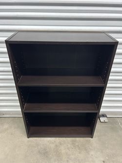 Dark Brown 3-Shelf Bookcase