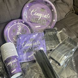Graduation party supplies ( set of 16 pieces of each everything )