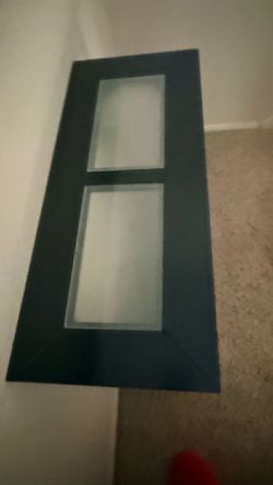 Black Console Table with Glass Insets — $40 OBO