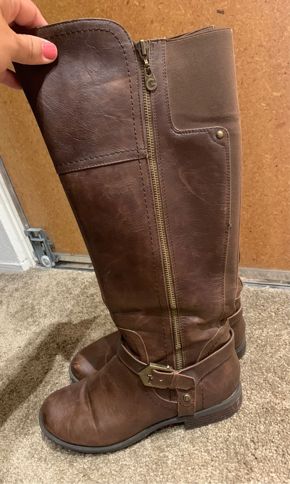 G by Guess Brown Riding Boots - Woman’s Size 9