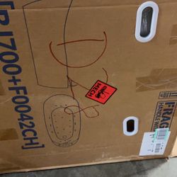 BJ700+F0042CH  71" x 31-1/2" Whirlpool and Air Bath Heated Soaking Combination Tub with Adjustable Speed Air Blower, Tub Filler and Display Control Pa