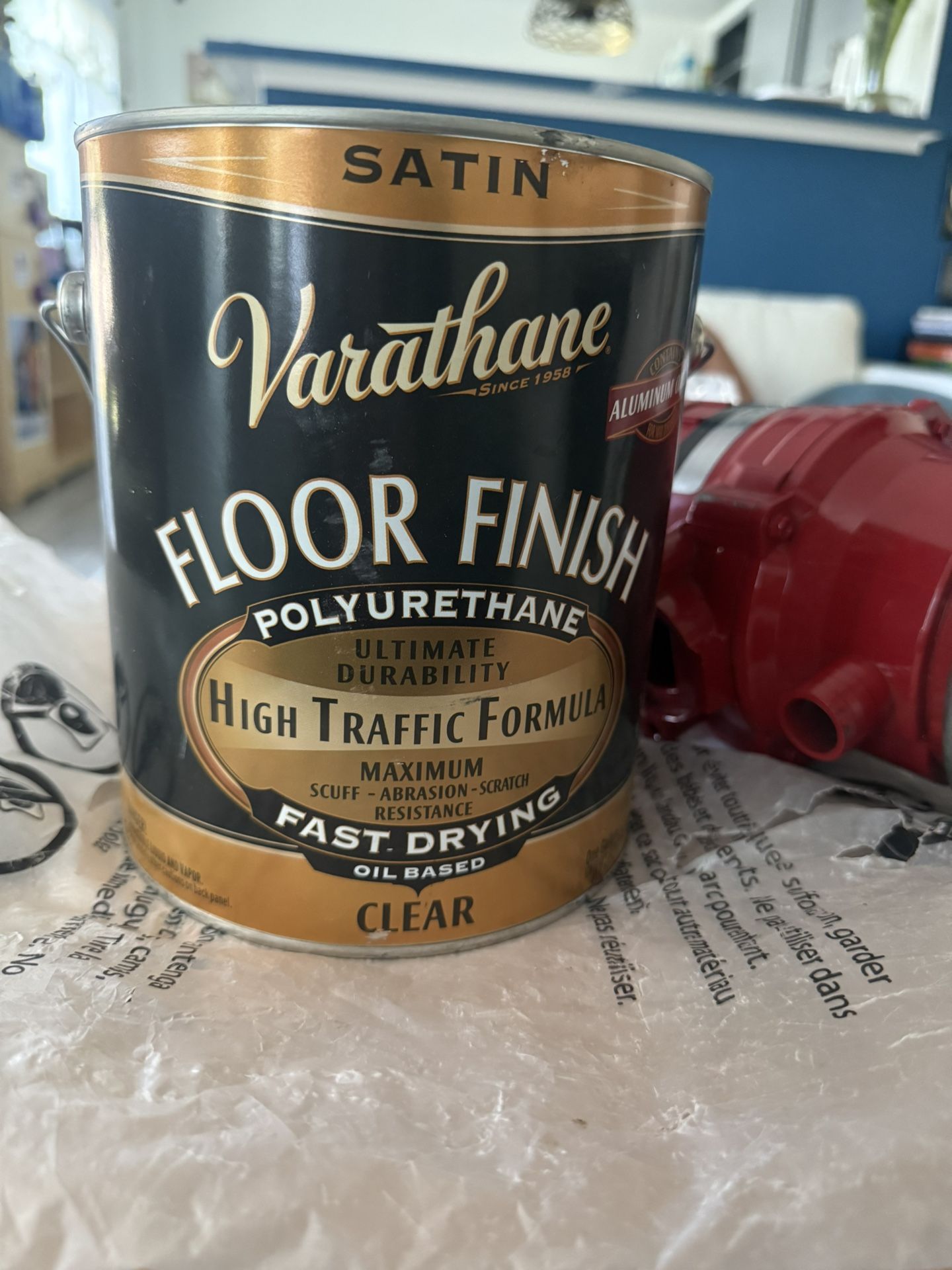 1 gal. Clear Satin Oil-Based Floor Finish Polyurethane