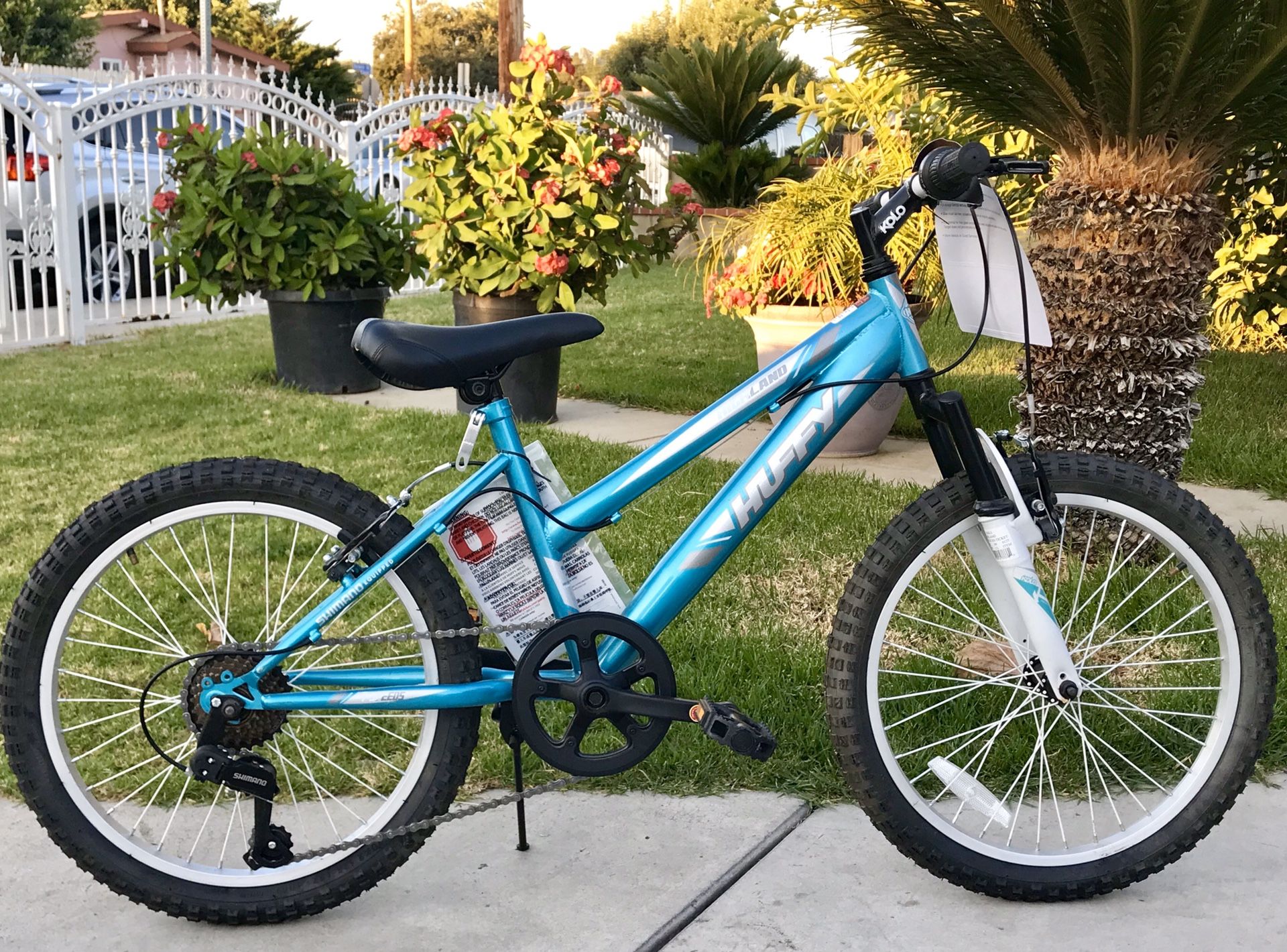 Huffy Highland 20” Youth Mountain Bike- Aqua Blue