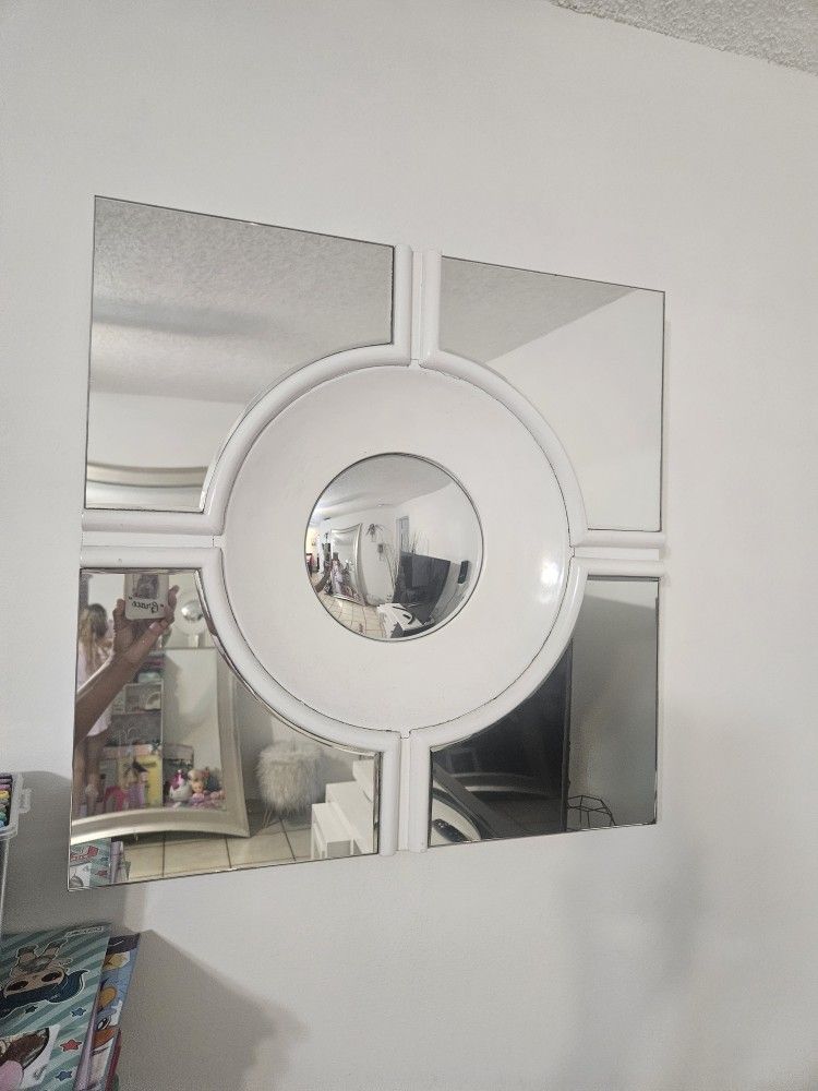 Mirror Decor White And Black