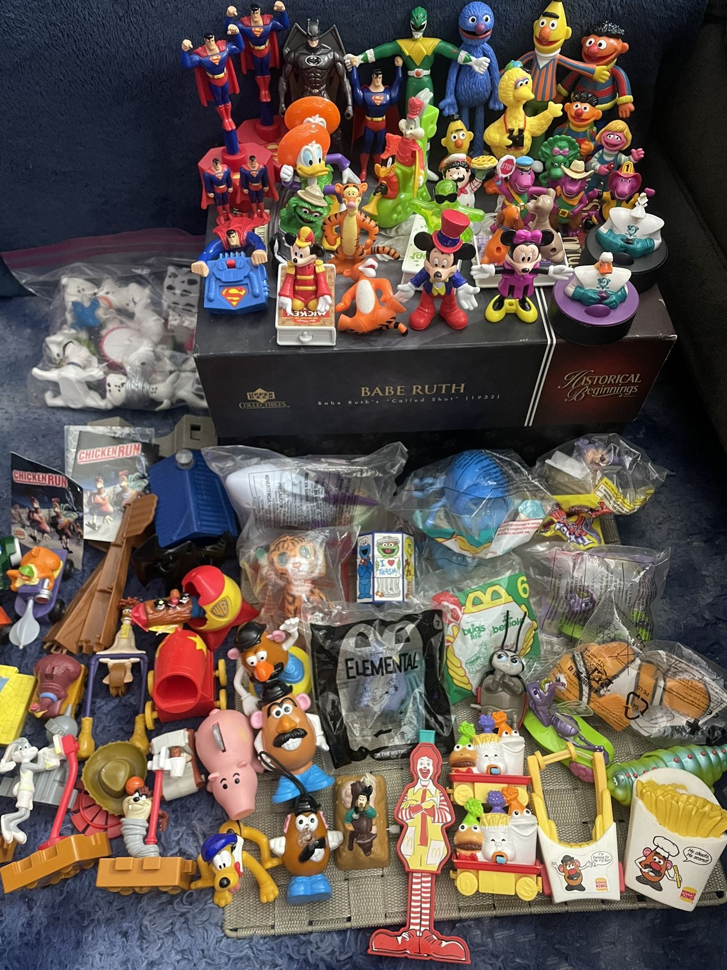 Collection Of McDonald’s Burger King Disney Marvel Toys- Minnie Mickey Superman Lion King Bugs Life Mr. Potato Head Space Jam Woody Buzz & 100+ More!
