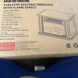 duraflame Tabletop Electric Fireplace Flame Effect Black