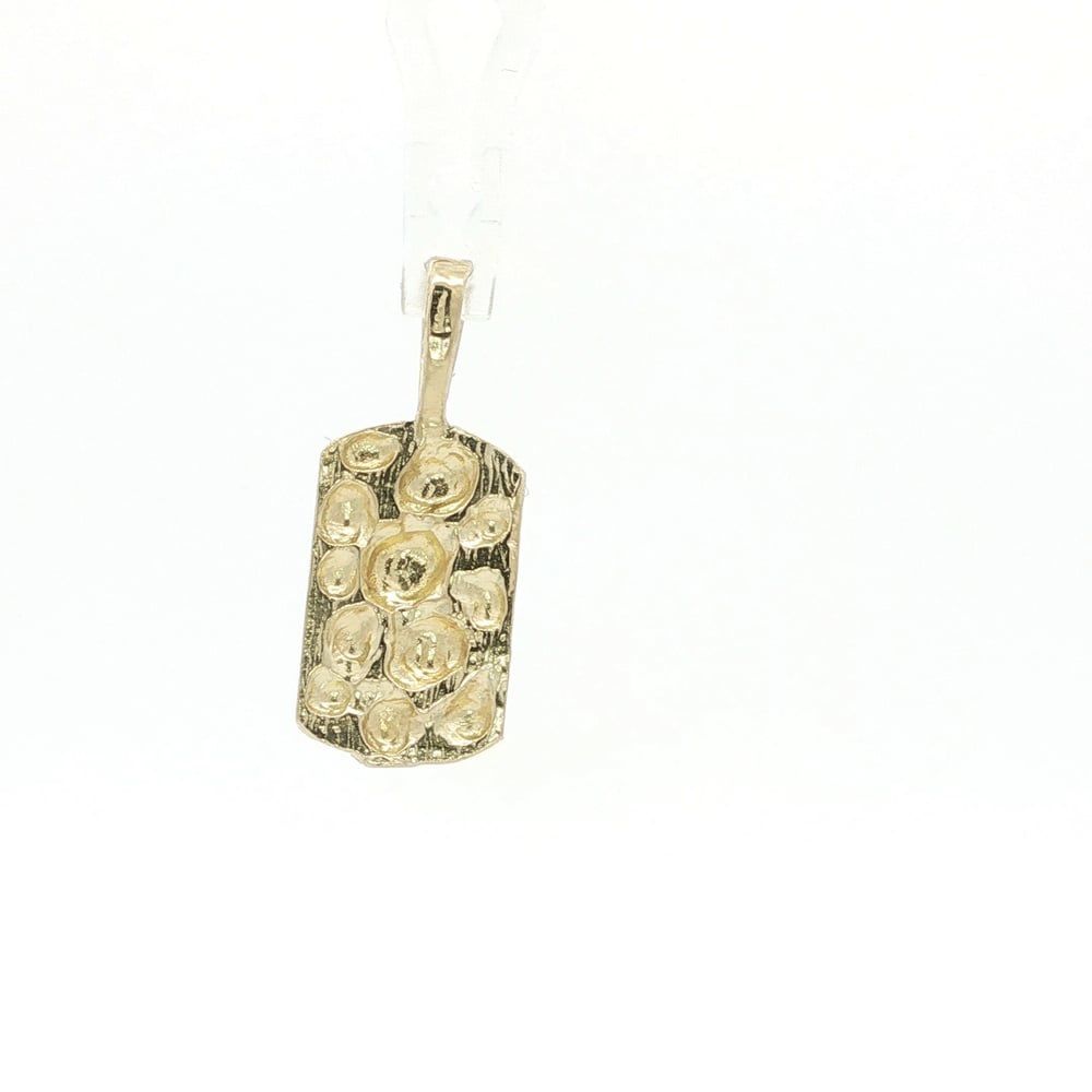 14k Yellow Gold Diamond Cut Nugget Pendant 2.0 Grams 11055328