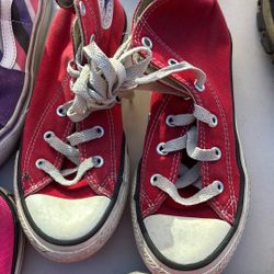 Converse Red High Tops Size 1